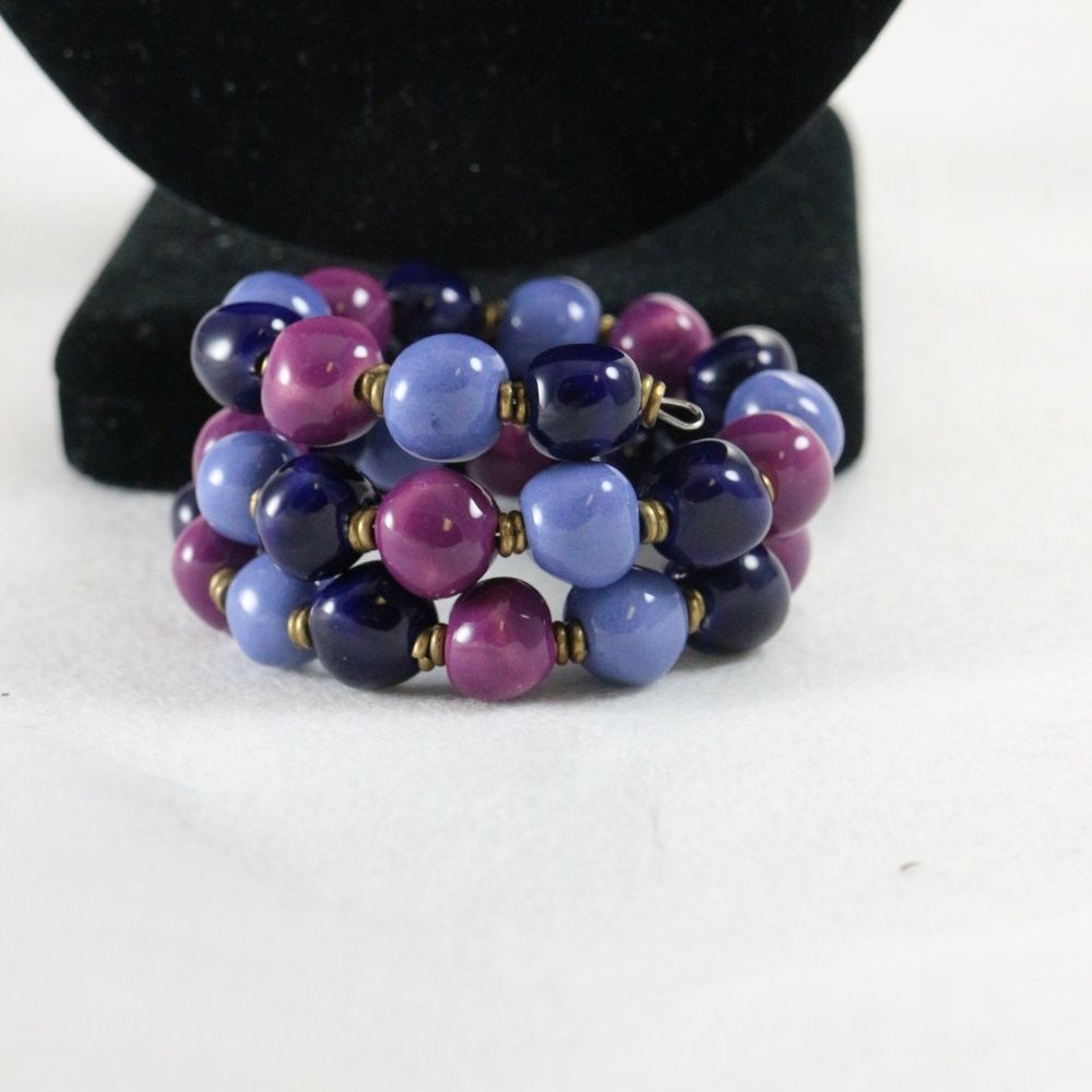 KAZURI Beads Cadeaux 18-inch Lavender Girl Necklace + Earrings + Bracelet Set - Picture 5 of 8